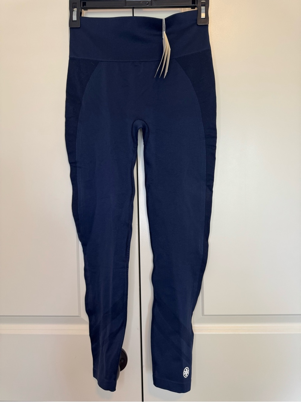 Tory Burch Navy High-Waist Performance Leggings